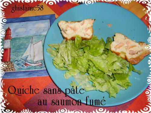 Quiche sans pâte au saumon fumé