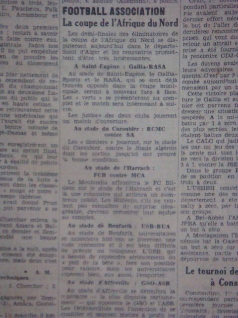 Dimanche 2.11.1930 maison carrée coupe AFN  FCB-MCA 3-0