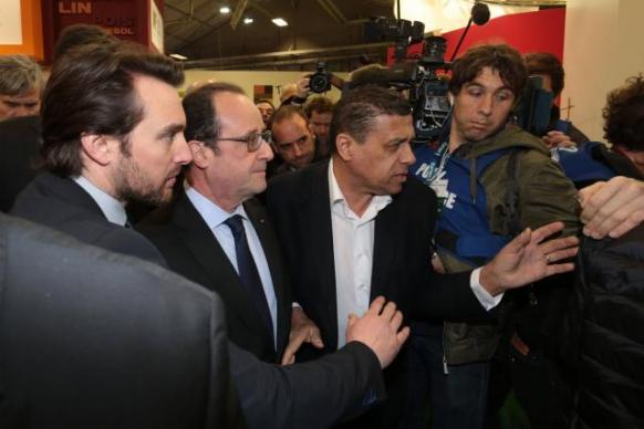 François Hollande et Xavier Beulin (à dr.).