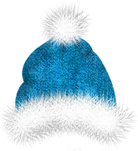 chapeaux de Noël bleus