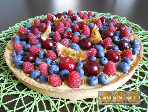 Tarte aux fruits rouges & crème passion