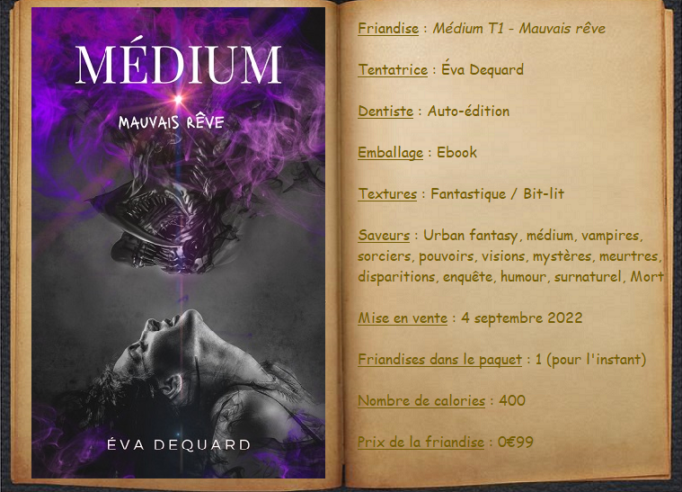 Médium T1 - Mauvais rêve - Éva Dequard - Books, feed me more !