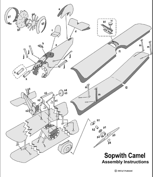 Maquette en papier: Sopwith Camel