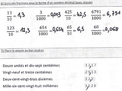 Correction des maths  du mardi 6 avril (classes de Mmes Boulet et Lemelle)