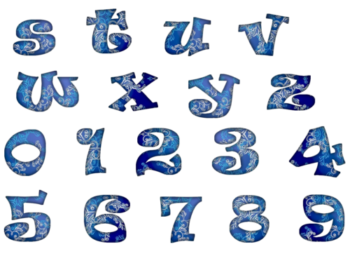 alphabet bleu