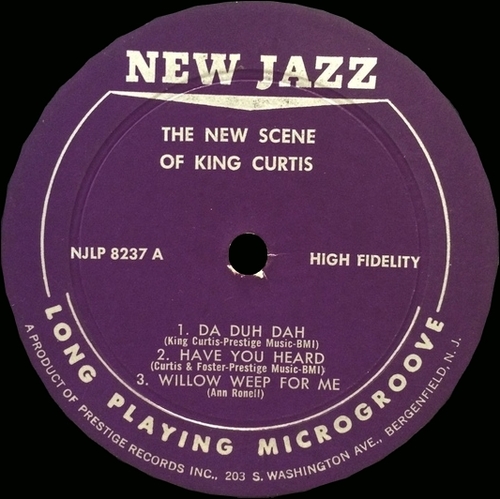 King Curtis : Album " The New Scene Of King Curtis " New Jazz Records NJLP 8237 [ US ]