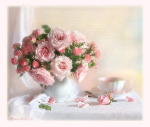Fleurs en vase/Virágok vázában