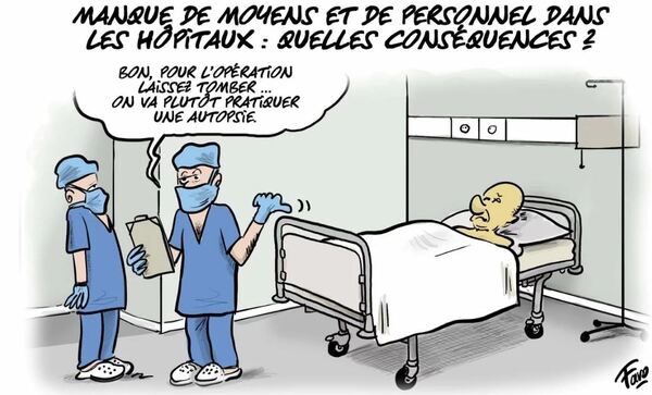 La détresse de l'Hôpital Public, cible des caricaturistes....