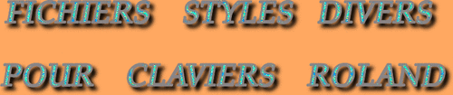  STYLES DIVERS CLAVIERS ROLAND SÉRIE 13977
