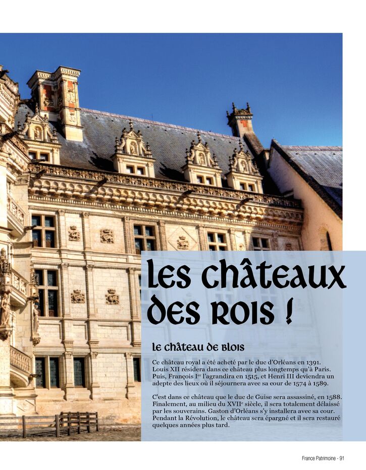 Les plus beaux sites de France - Les châteaux des Rois (8 pages)