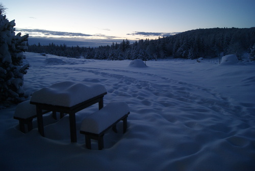 Le mas de la barque ... en hiver !