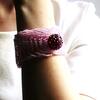 Bracelet de perles rose dans le style baroque 35€