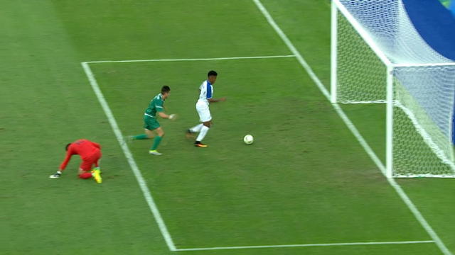 eudi 4.8.2016 à Rio Honduras-EN 3-2  jeux Olympiques.le 3ème but