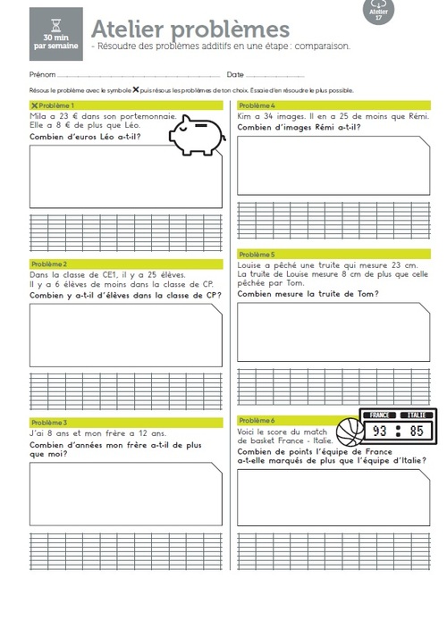 Fiche révision problèmes