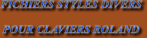 STYLES DIVERS CLAVIER ROLAND SÉRIE 6603 
