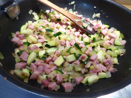 Des Pâtes aux Courgettes et au Jambon