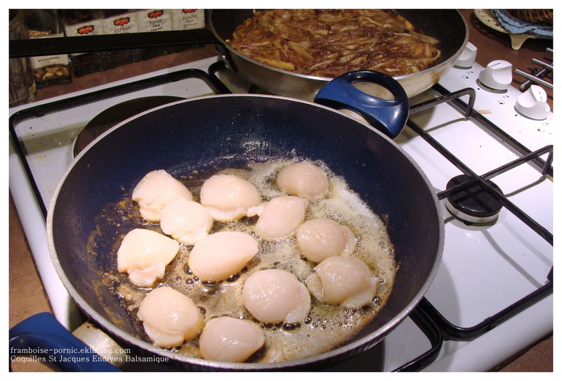 Coquilles St Jacques endives balsamique