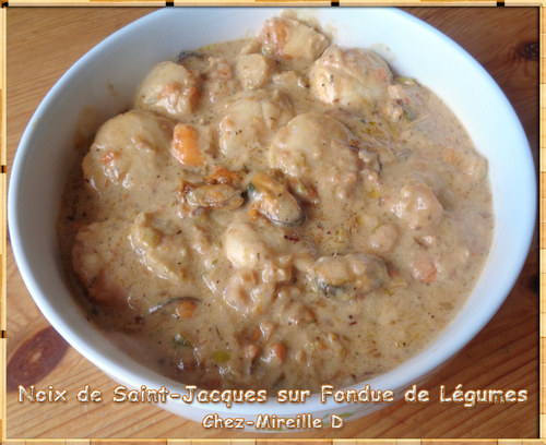 Noix de Saint-Jacques sur Fondue de Légumes