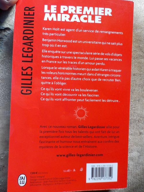 DOMANDALAS lecture le premier miracle de Gilles Legardinier