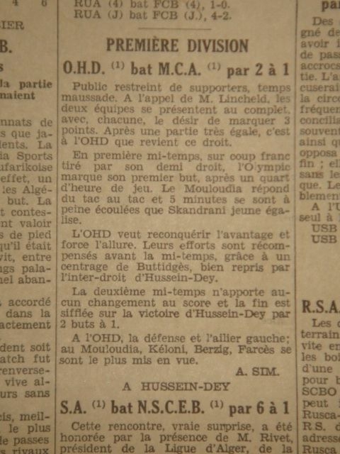 Dimanche 31.1.1932 à st eugène OHD-MCA 2-1