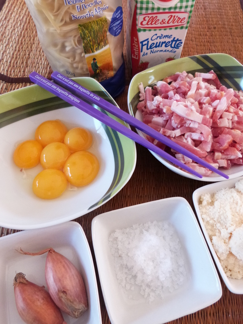 Nouilles Chinoises à la Carbonara