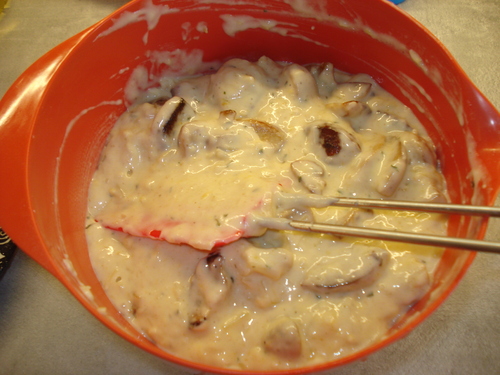 Un Cake au Boudin Blanc et Champignons