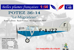 POTEZ 36-14 F-AJZZ  de Jean Lefèvre.  Raid sur Madagascar  (novembre 1930) 