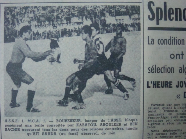 pour le titre du CHAMPION 1952 ASSE-MCA 1-1