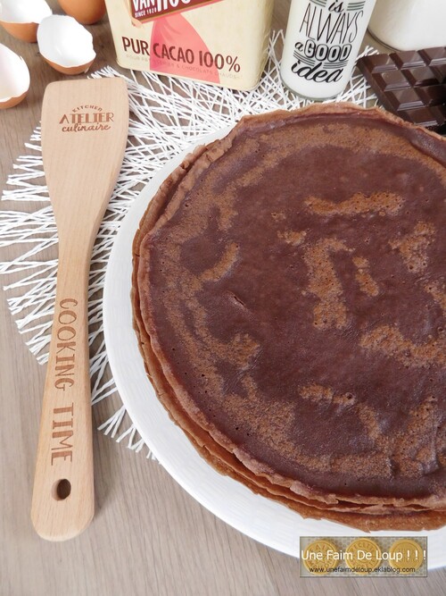 Pâte à crêpes au chocolat 