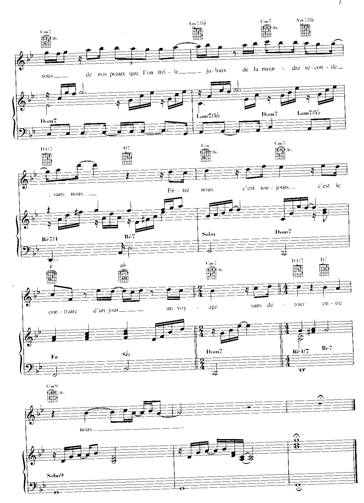 Partition piano gratuite mecano une femme avec une femme