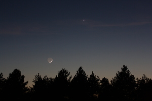 Vénus et le croissant de Lune