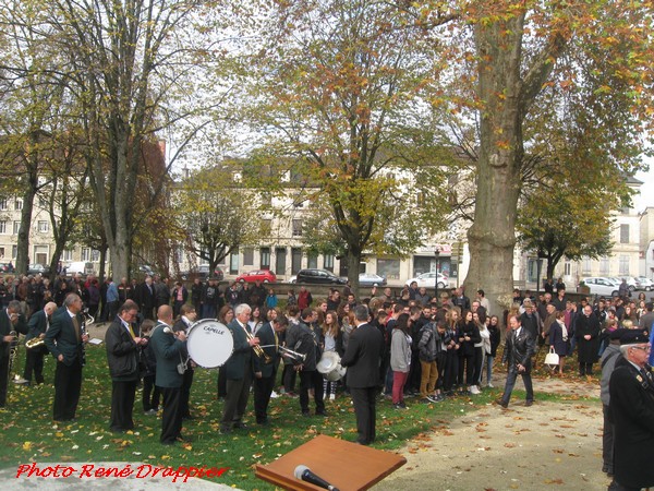 La commémoration de l'Armistice , en 2015, à Châtillon sur Seine
