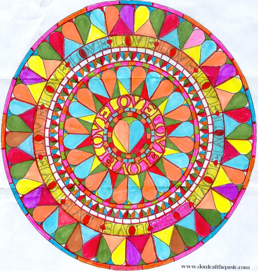 mandala coeur de toutes les couleurs jeu Khanel