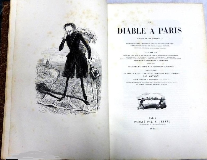 Le Diable à Paris, avec des dessins de Gavarni, Grandville… (J. Hetzel. Édition de 1845)