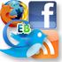 Firefox Facebook Eklablog Twitter RSS Icone
