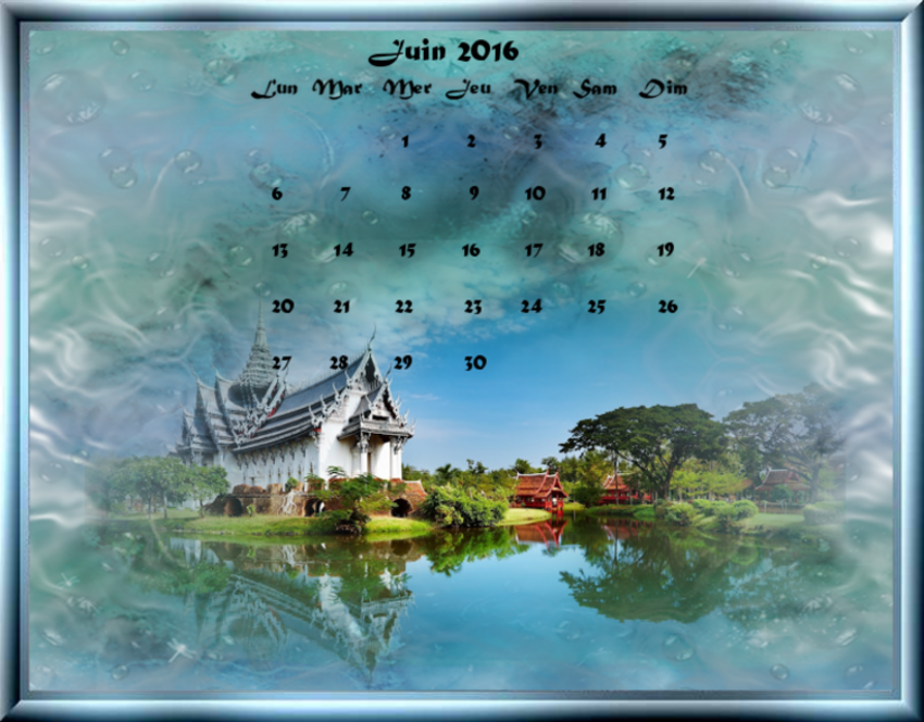 calendriers de juin 2016