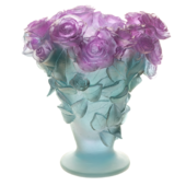 Rose in Vase Crystal Daum Crystal Large Rose