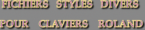 STYLES DIVERS CLAVIERS ROLAND SÉRIE 9561