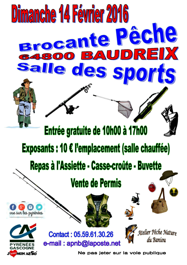 Brocante pêche 2016 à Baudreix