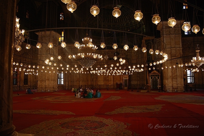 L'intérieur de la Mosquée Mohamed Ali 