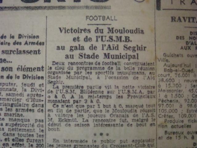 1.9.1946 MCA-l'A.S.M.Eckmu 1-0l en amical