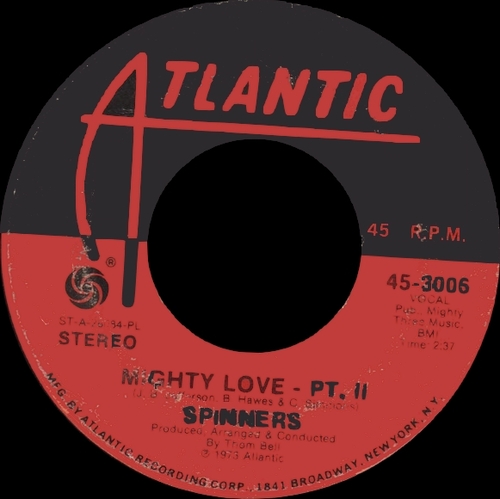The Spinners " Mighty Love " Atlantic Records SD 7296 [ US ]