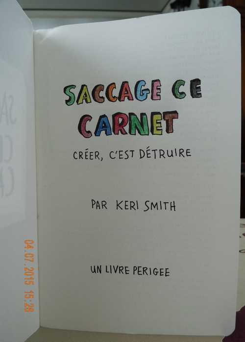 SACCAGE ce Carnet