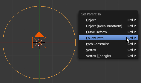L'option Follow Path de la commande Ctrl + P