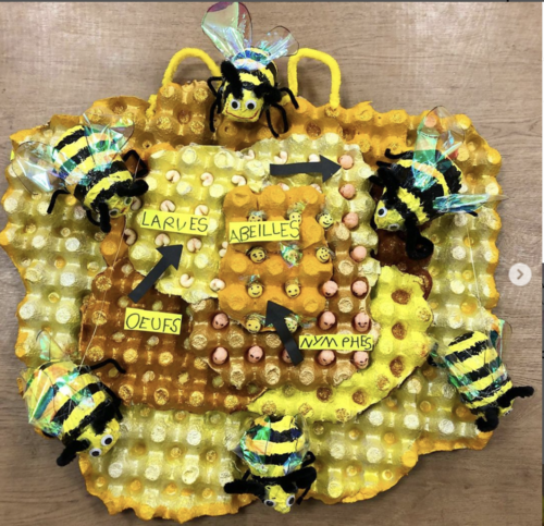 oeuvre collective sur les abeilles
