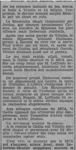 Dimanche 11.4.1937 Municipal Gallia SA-MCA 1-0
