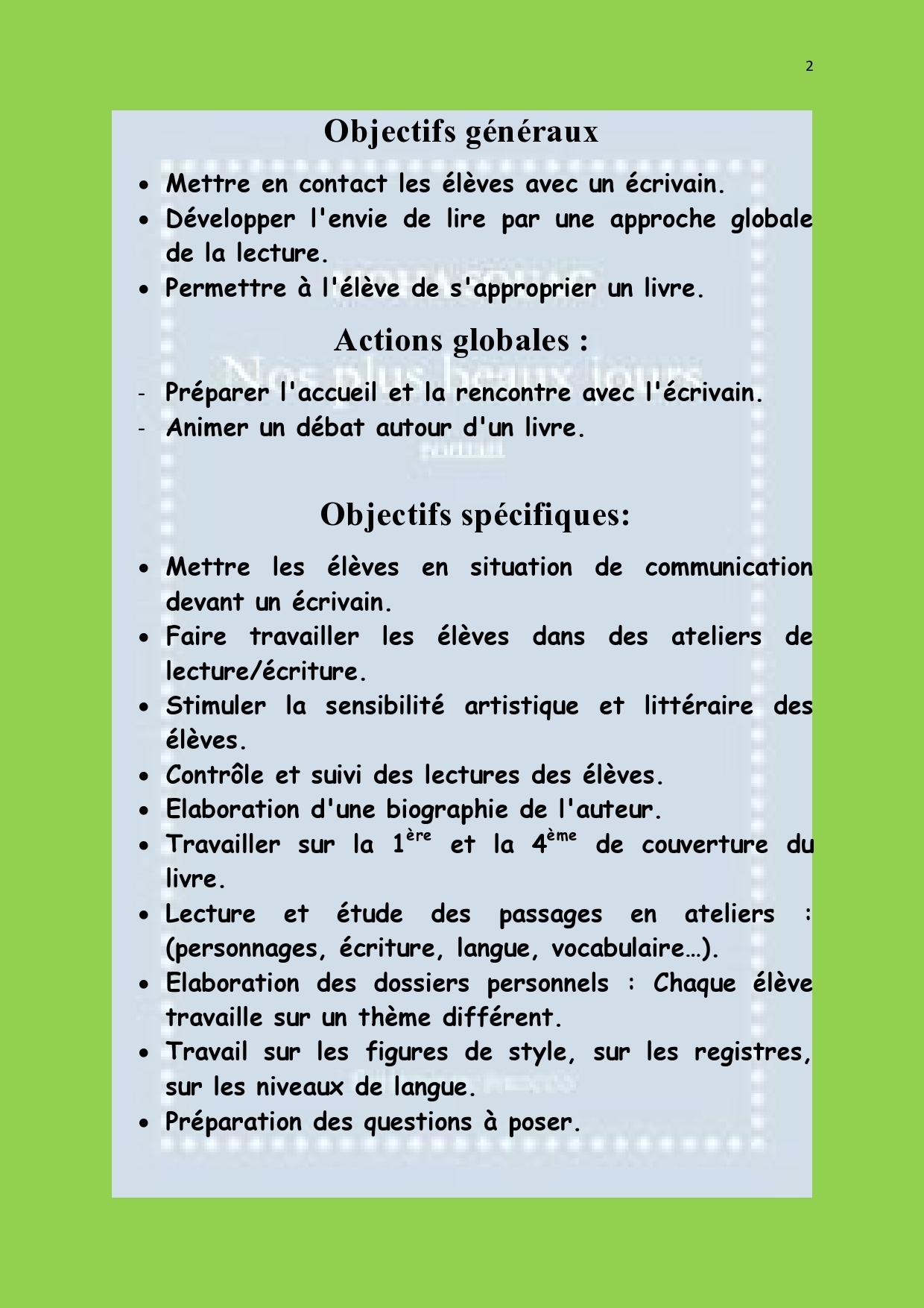 animer une rencontre littéraire