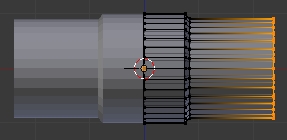 Extrusion de la forme avec un Mirror Modifier appliqué