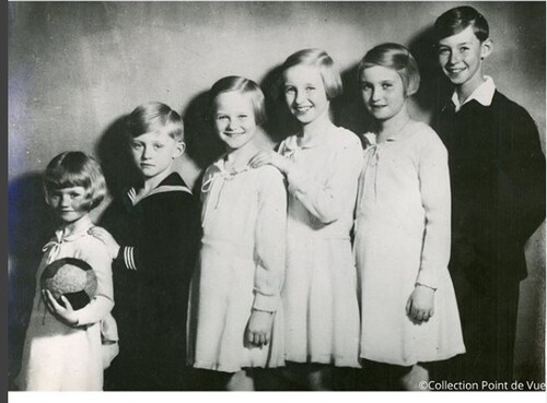 Archive bis: Le grand Duc Jean avec ses frère et soeurs dans les années 30