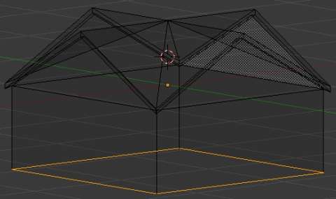 Extruder vers le bas pour faire les murs
